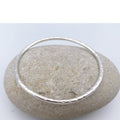 Sterling Silver hammered finish Message bangle