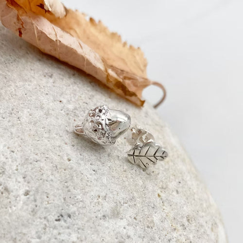 Sterling Silver Acorn and Oak leaf Earrings