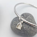 Sterling Silver Beach Hut charm bangle