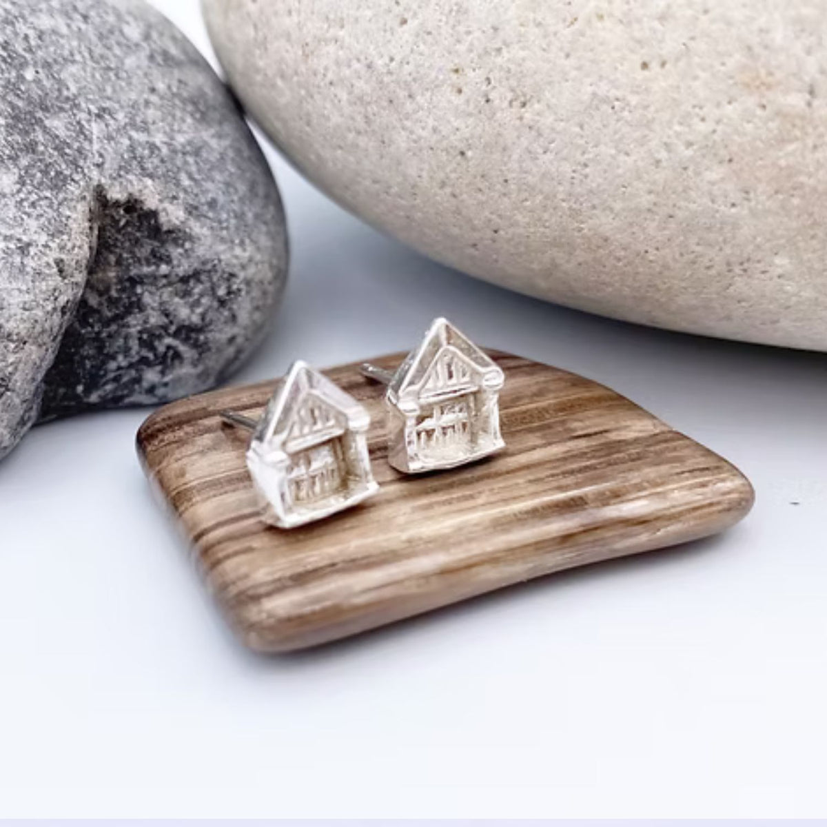 Sterling Silver Beach Hut earrings