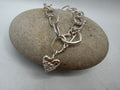Sterling Silver Three Cliffs Bay handmade link bracelet with toggle clasp