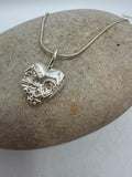 Sterling Silver Langland Bay heart pendant