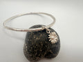 Sterling silver Daisy charm bangle