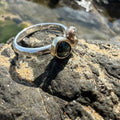 Sterling Silver, 9ct Gold and Sapphire One of a Kind Rockpool ring